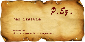 Pap Szalvia névjegykártya